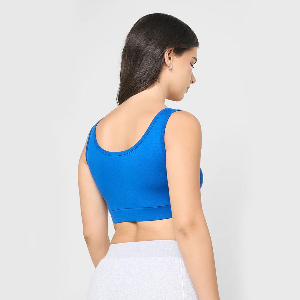 Luna Scoop Neck Small Logo Women's Bra Top