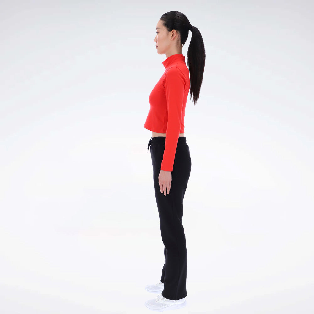 Jade Long Sleeve Roll Neck Slim Crop Top