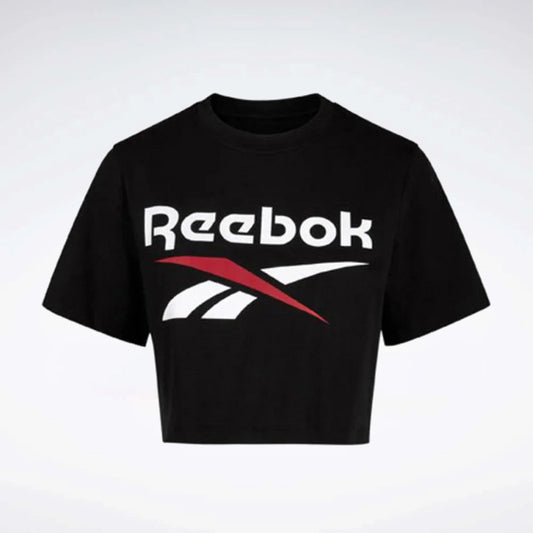 Two-Color Logo Crew Cropped Short Sleeve Women's Tee