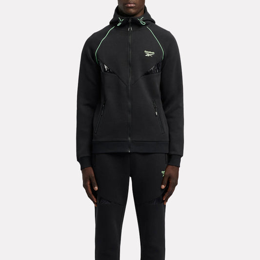 Sport Street Piping Spacer Full Zip Men's Hoodie