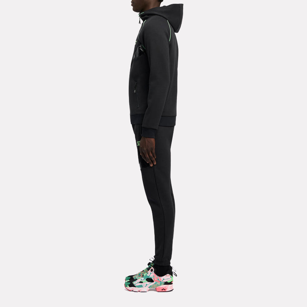 Sport Street Piping Spacer Full Zip Men's Hoodie