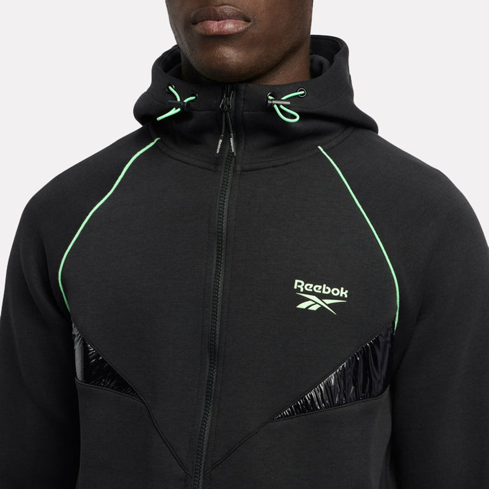 Sport Street Piping Spacer Full Zip Men's Hoodie