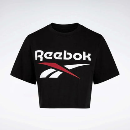 Two-Color Logo Crew Cropped Short Sleeve Women's Tee