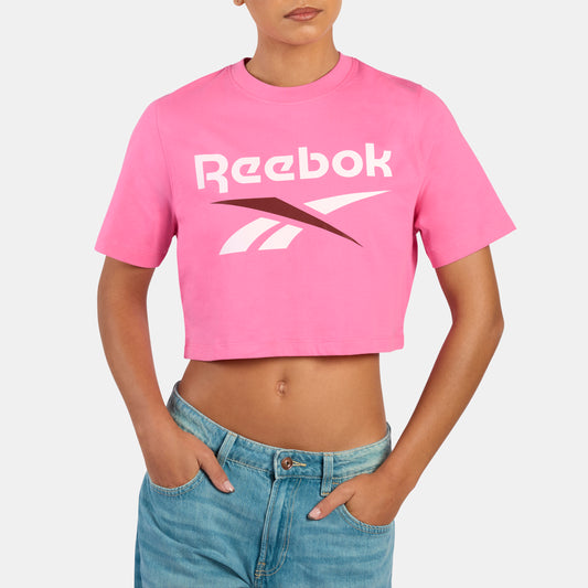 Sadie 2 Colour Logo Crew Cropped Short Sleeve Women's T-Shirt