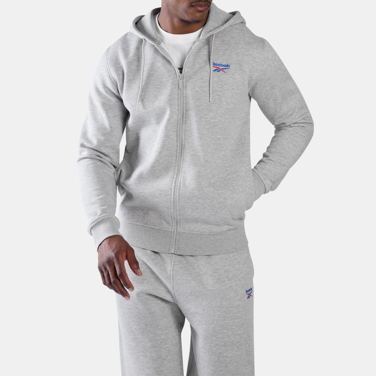 ID 2-Col Logo Fleece F/Z Men's Hoodie