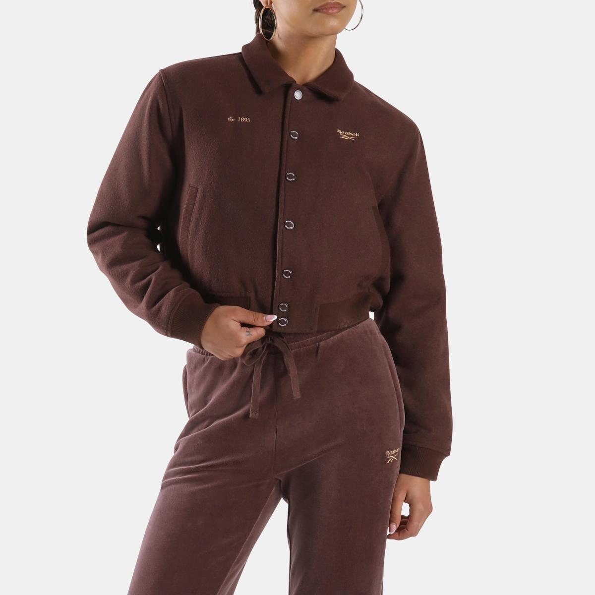 Elevated Athletic Cropped Varsity Women's Bomber