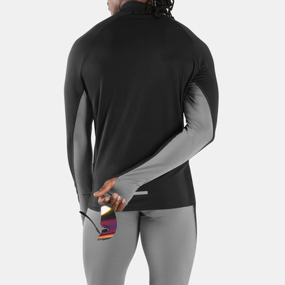 ID Long Sleeve Vector 1/4 Zip Men's T-Shirt