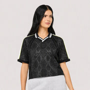 Sidewinder Football Crop Collared Jersey Women's Tee
