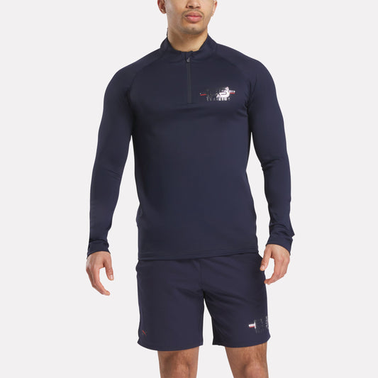 Men's Reebok x F45 Training Coach Quarter-Zip Top