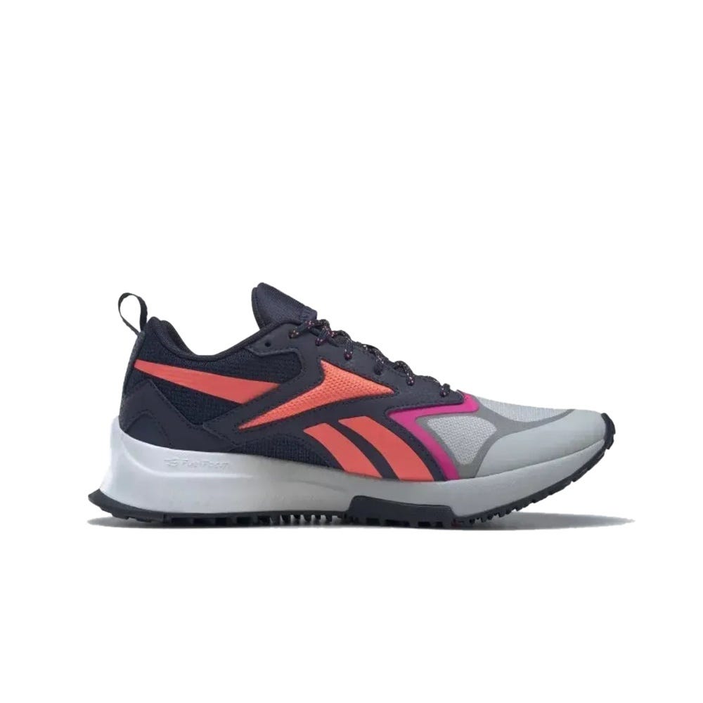 Reebok Lavante Trail 2 Shoes In Pure Grey 3/Vector Navy/Proud Pink