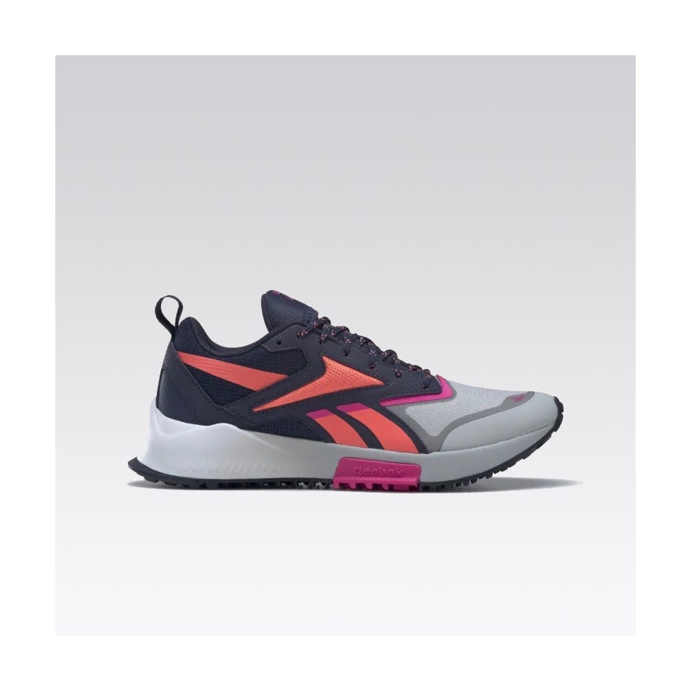 Reebok Lavante Trail 2 Shoes In Pure Grey 3/Vector Navy/Proud Pink