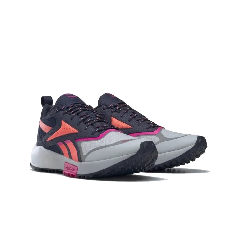 Reebok Lavante Trail 2 Shoes In Pure Grey 3/Vector Navy/Proud Pink