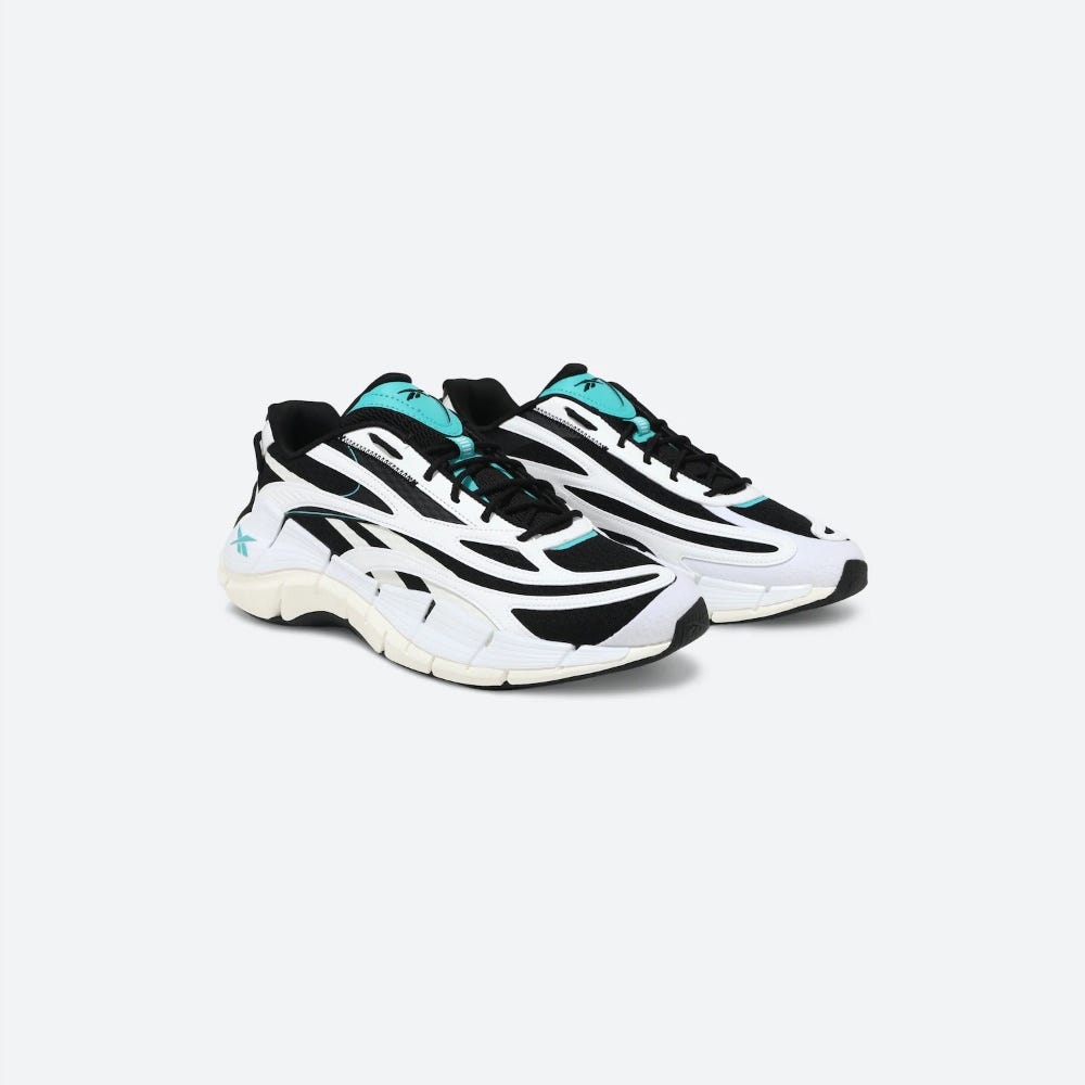 Reebok Zig Kinetica 2.5 Running Shoes In Black/Cloud White/Classic Teal