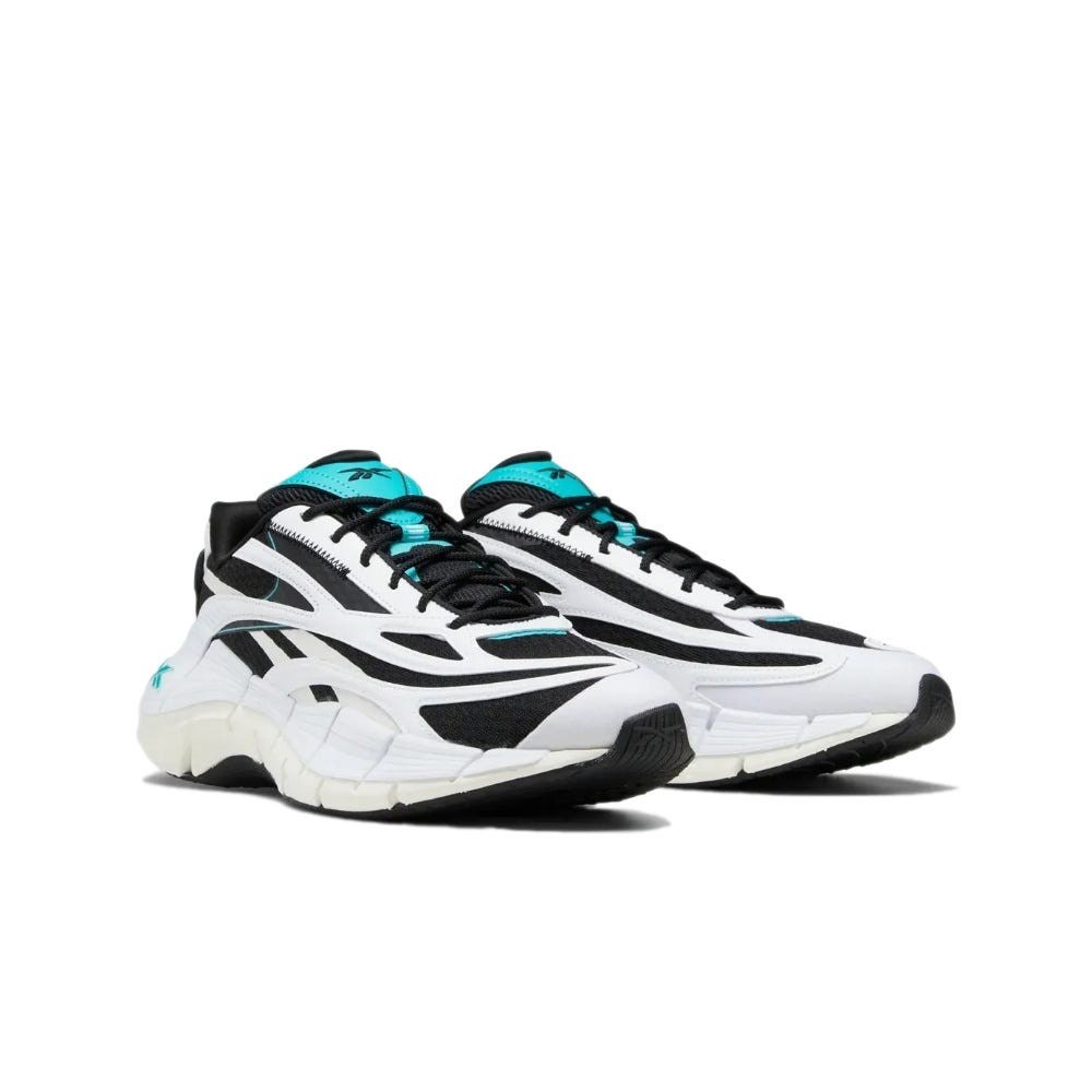 Reebok Zig Kinetica 2.5 Running Shoes In Black/Cloud White/Classic Teal