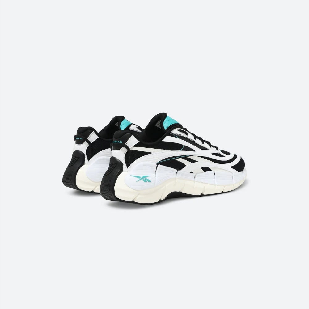 Reebok Zig Kinetica 2.5 Running Shoes In Black/Cloud White/Classic Teal