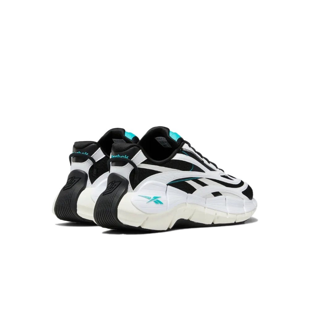 Reebok Zig Kinetica 2.5 Running Shoes In Black/Cloud White/Classic Teal