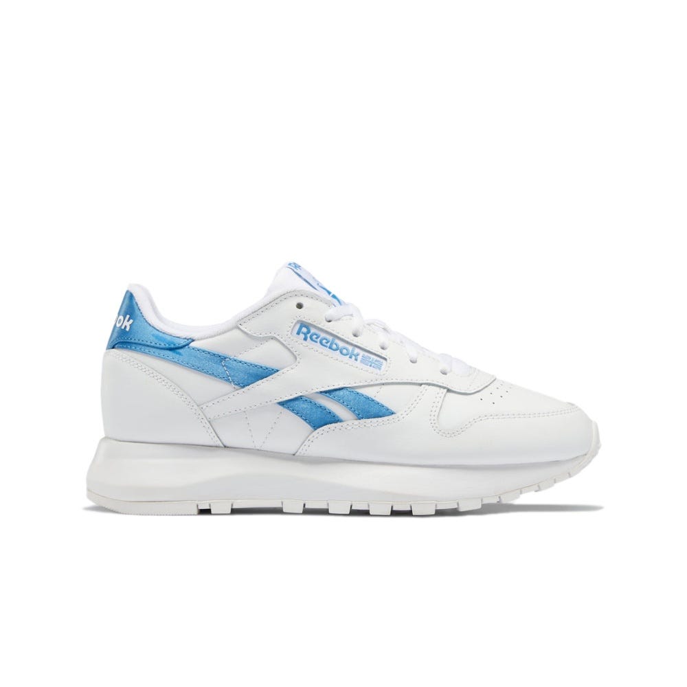 Reebok Classic Leather Sp Shoes In Ftw White/Essential Blue