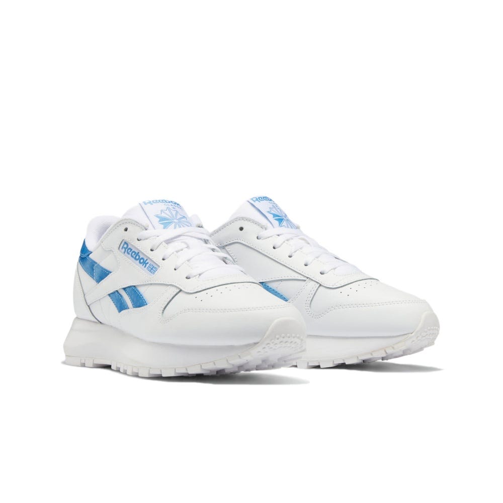 Reebok Classic Leather Sp Shoes In Ftw White/Essential Blue