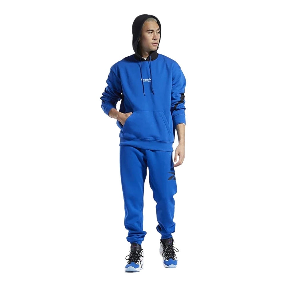 Reebok Basketball Fleece Sweatshirt In Vector Blue