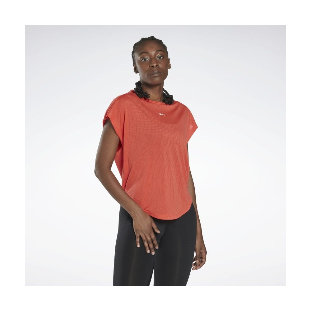 Reebok United By Fitness Perforated T-Shirt In Semi Orange Flare