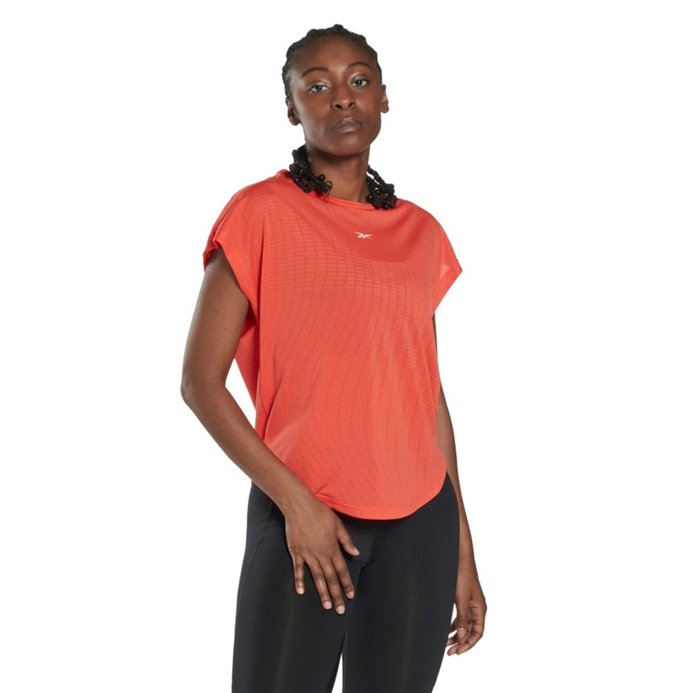 Reebok United By Fitness Perforated T-Shirt In Semi Orange Flare