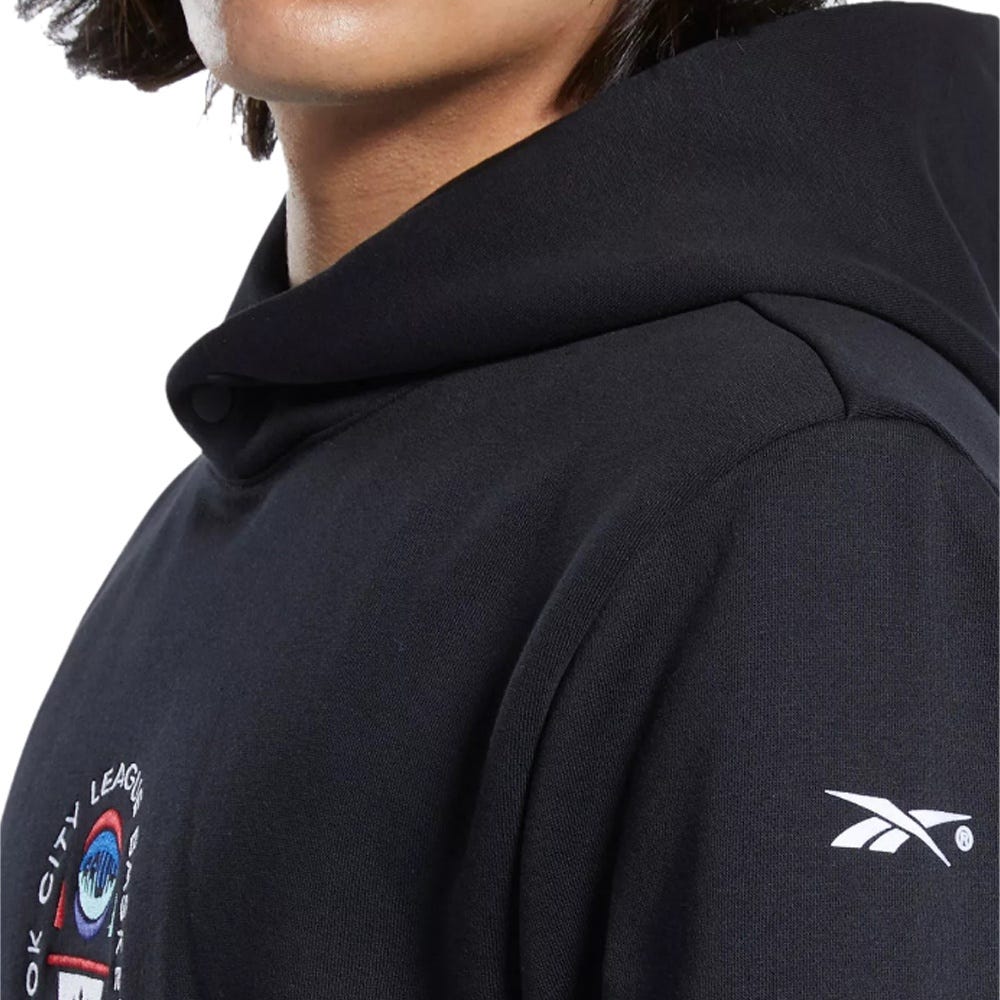 Reebok Bb City League Fleece Hoodie In Black