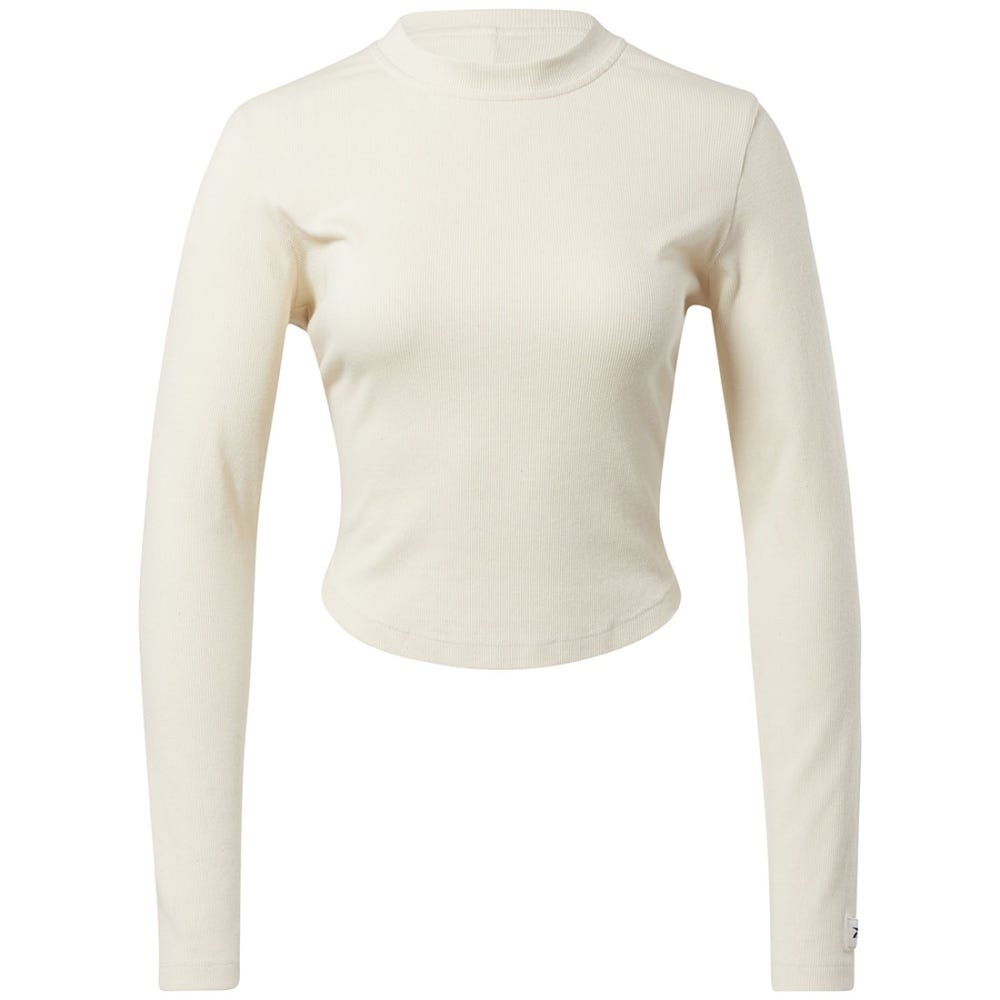 Reebok Long Sleeve Natural Diy Rib T-Shirt In Nondye