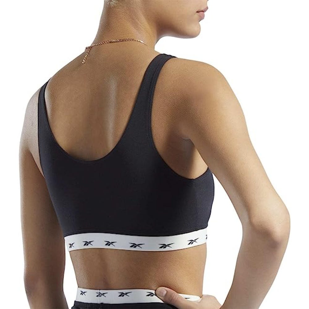 Reebok Active Bustier With Stretch In Black