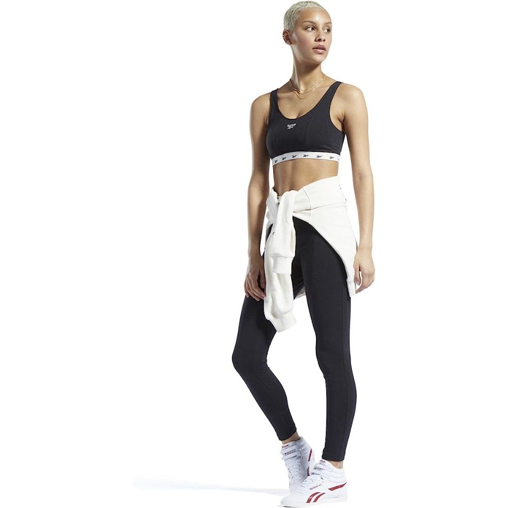 Reebok Active Bustier With Stretch In Black