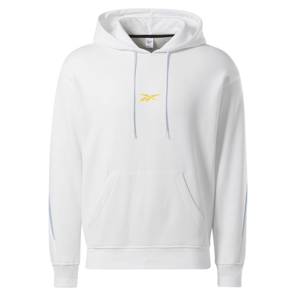 Reebok Basketball Back Vector Fleece Hoodie In White