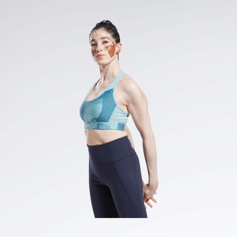 Lux Perform Allover Print Racer Bra